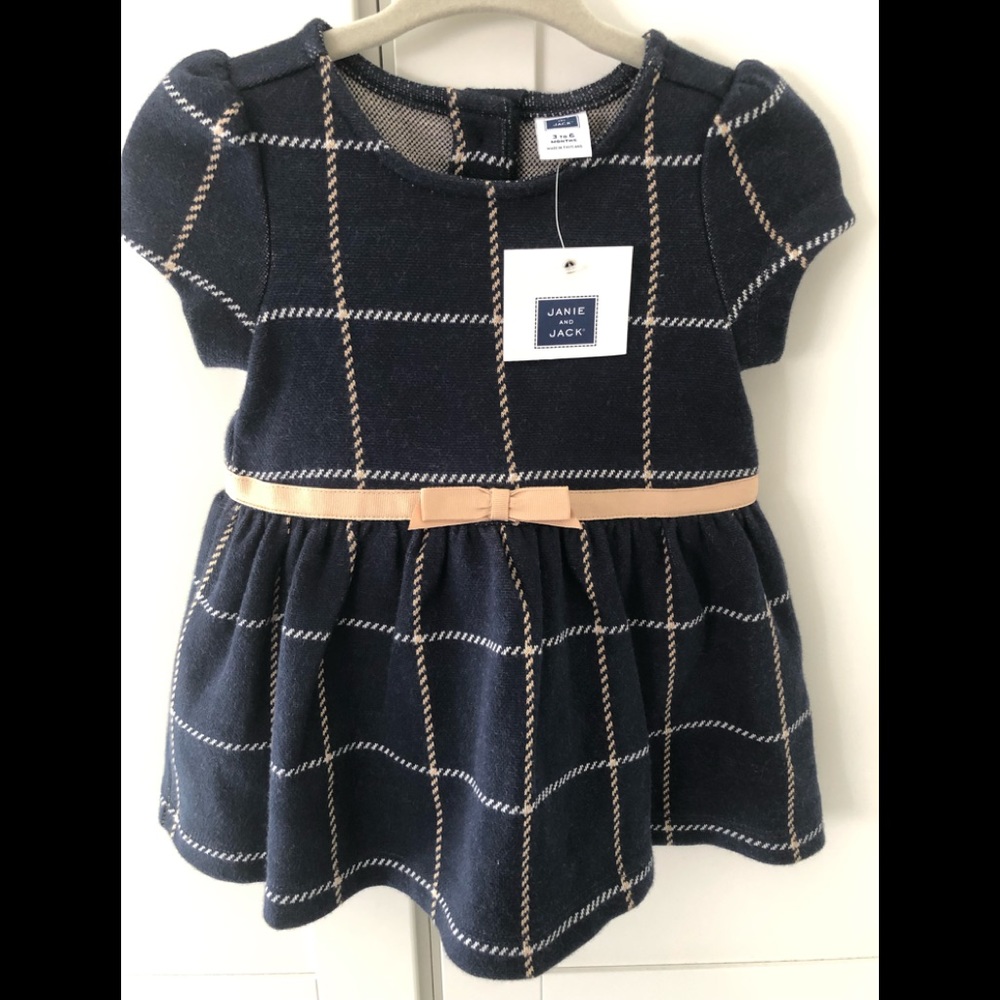 Janie and Jack window pane dress size 3-6 months